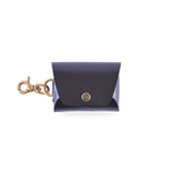 Leather Case for Airpods in black with messing clip, models for AirPods Pro 2, AirPods Pro 3 and AirPods 4.